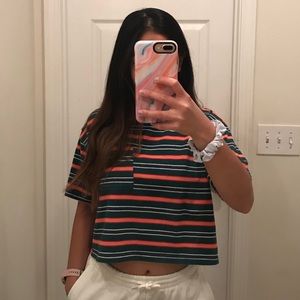 Forever 21 Striped Crop Top